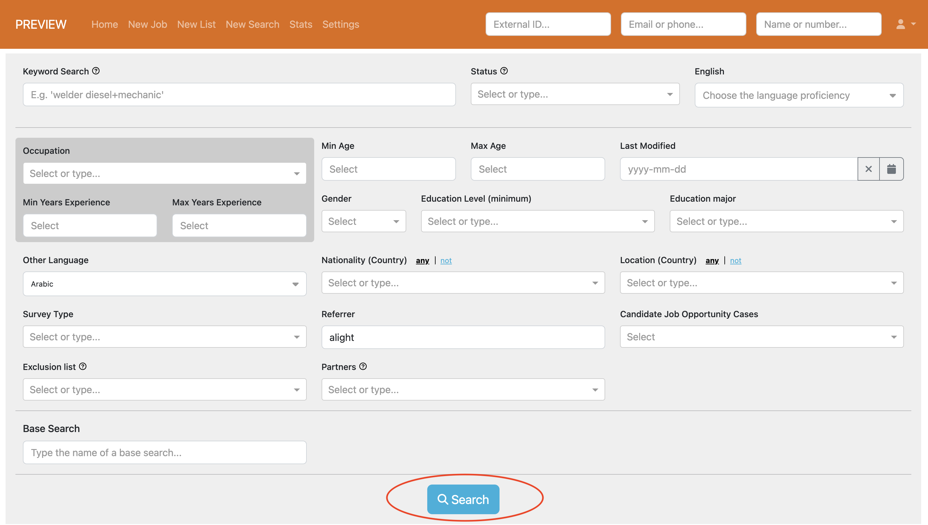 Improved Search Button