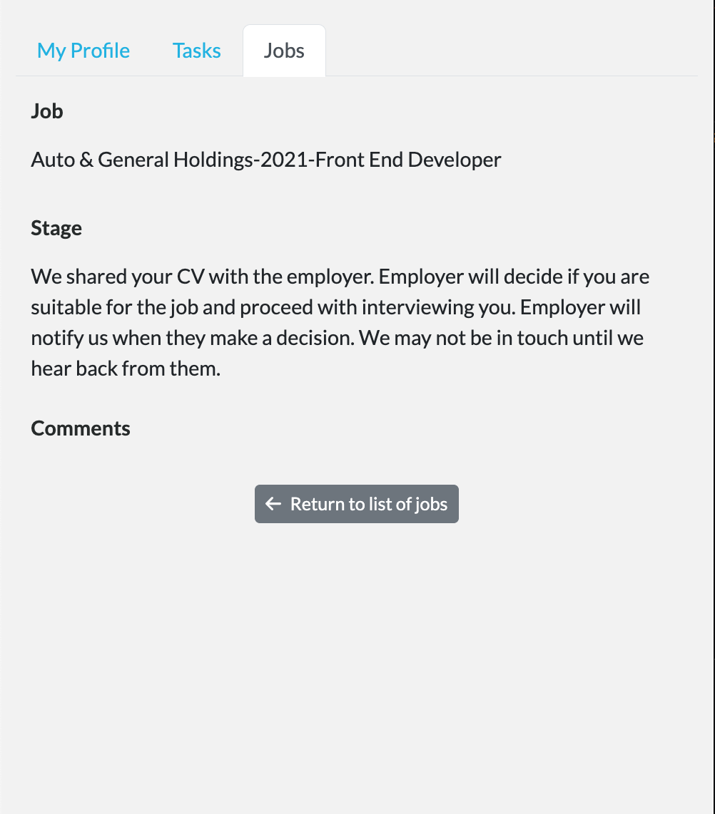 Candidate Job Stage Updates