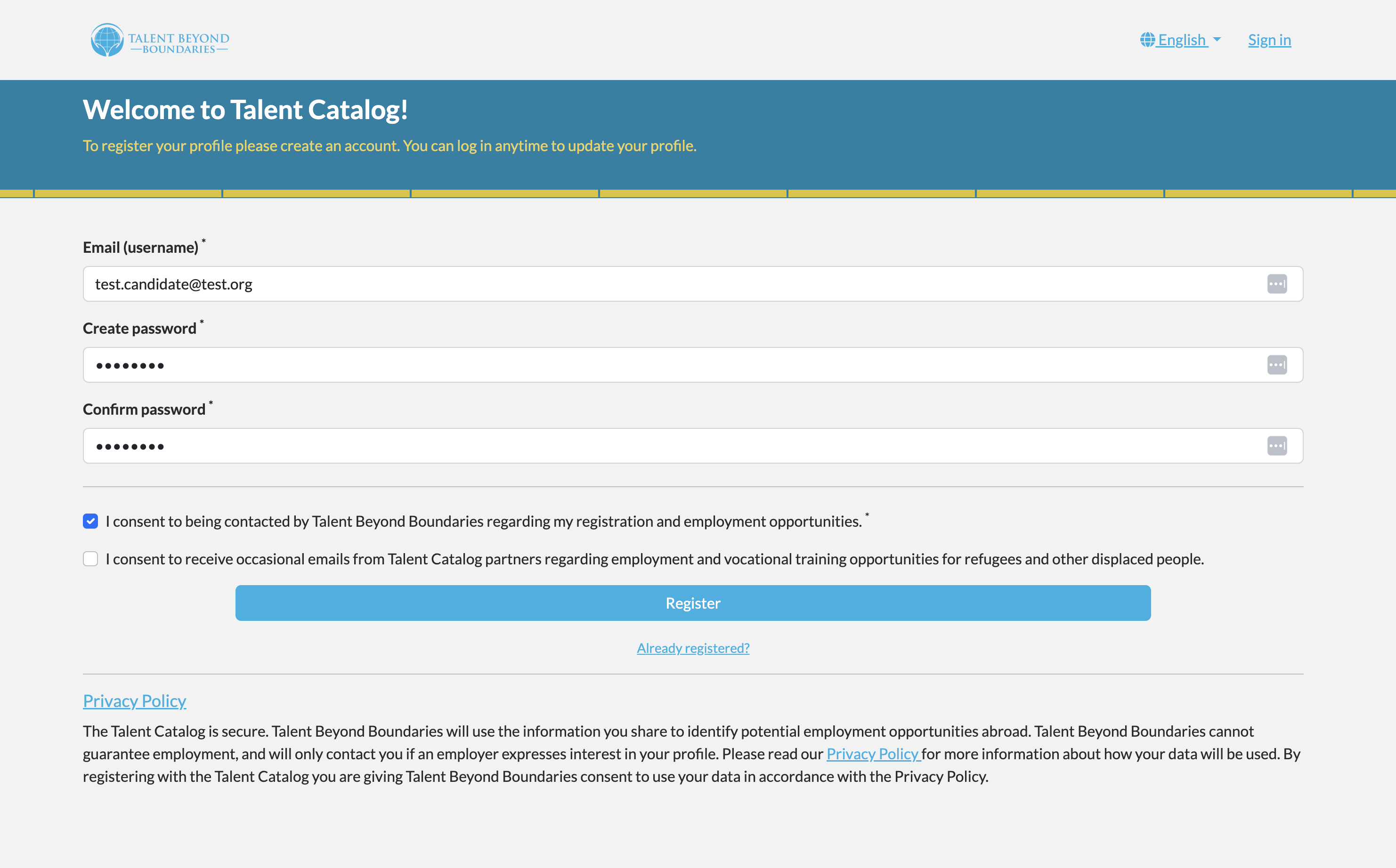 Improved Candidate Registration And Consents
