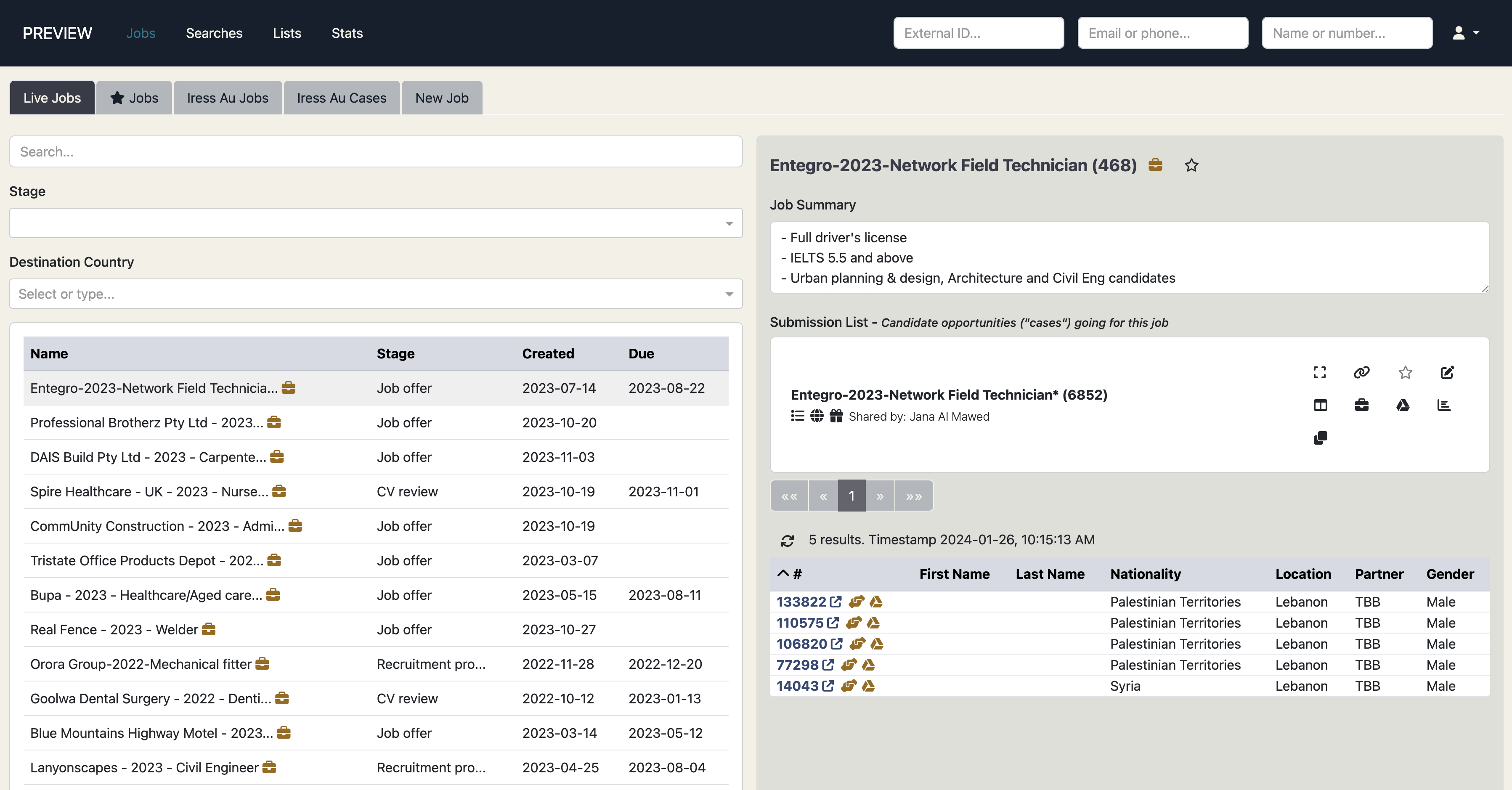 Candidate Registration and Consents