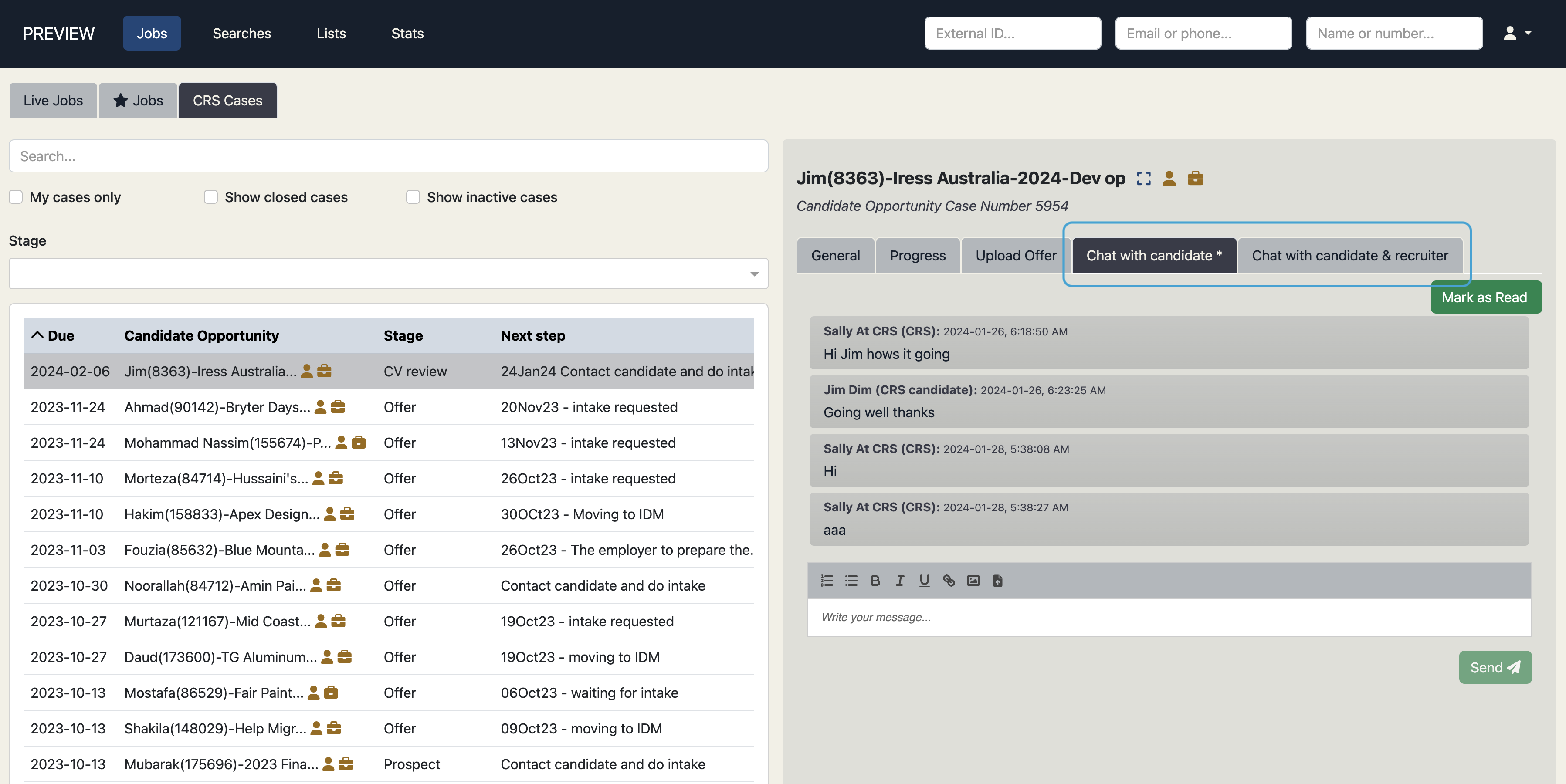 Candidate Registration and Consents