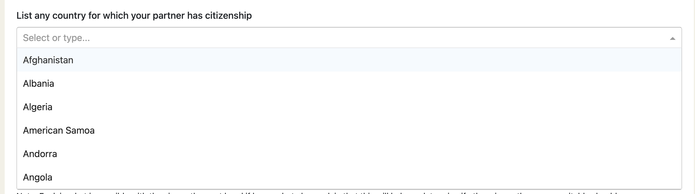 Partner Citizenships