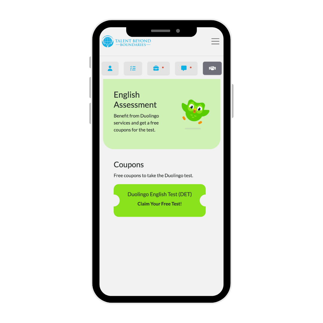 Claim Duolingo coupon page mobile