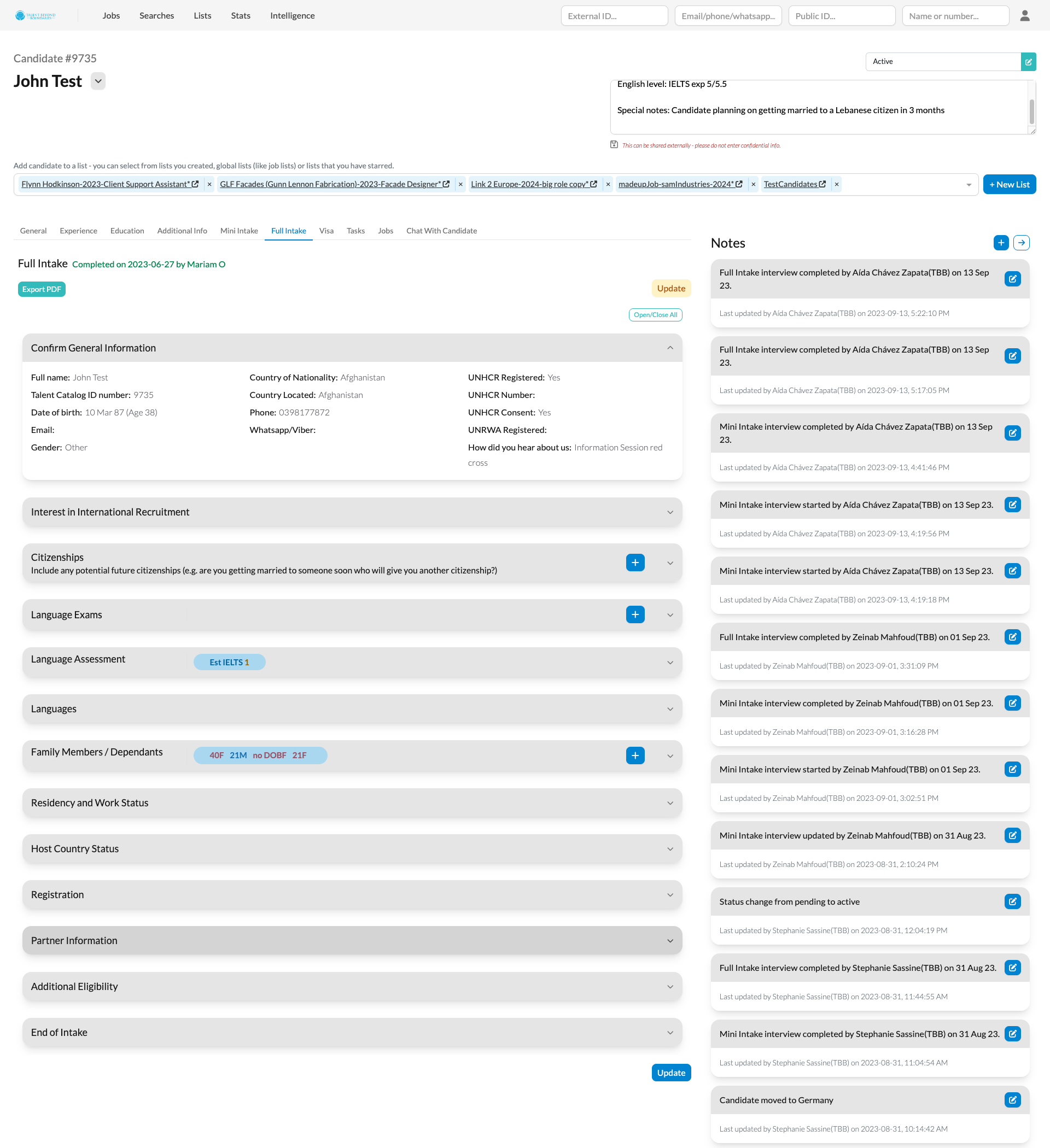 UI Candidate Profile After 