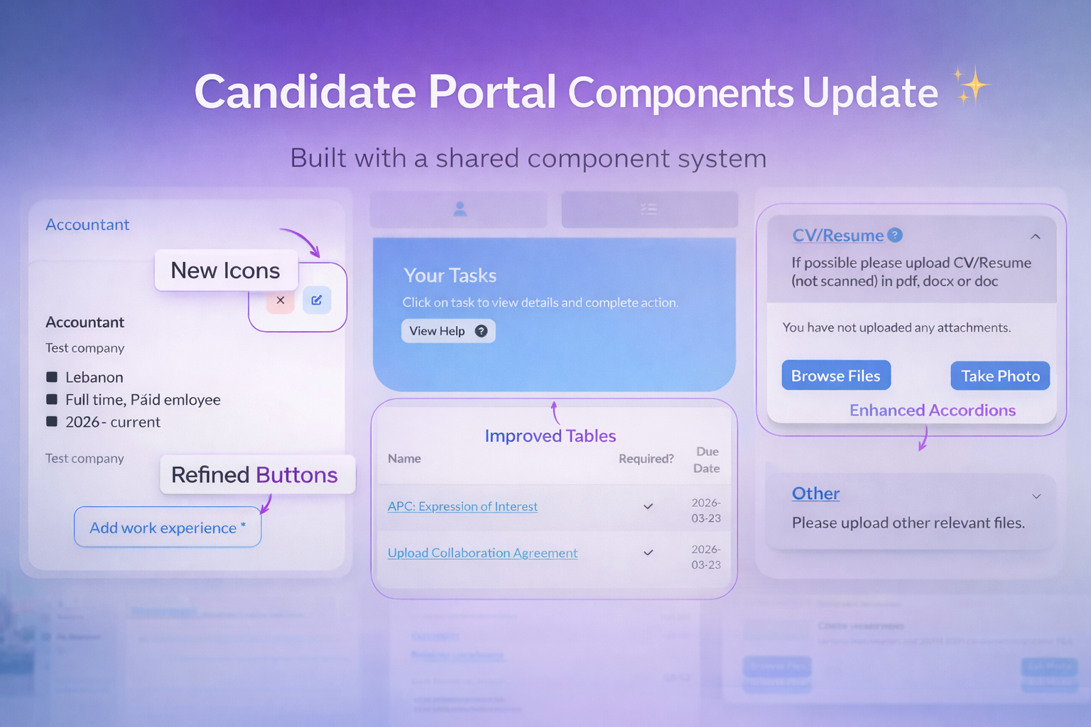 Candidate Portal redesign