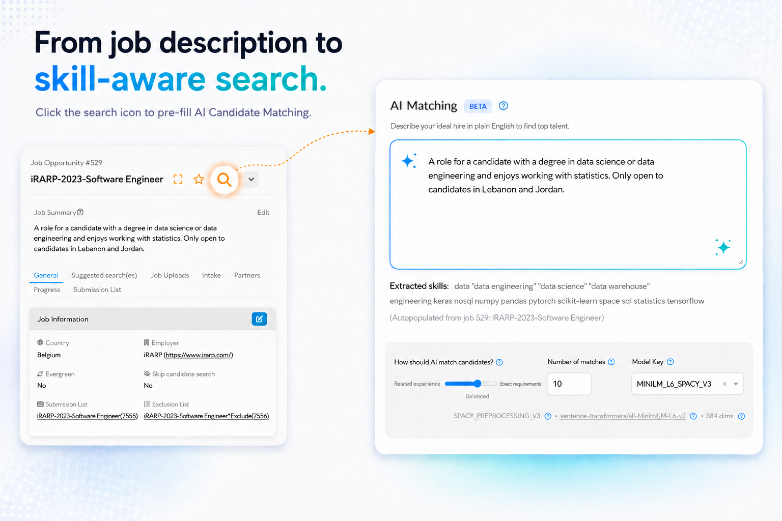 From job description to skill-aware search