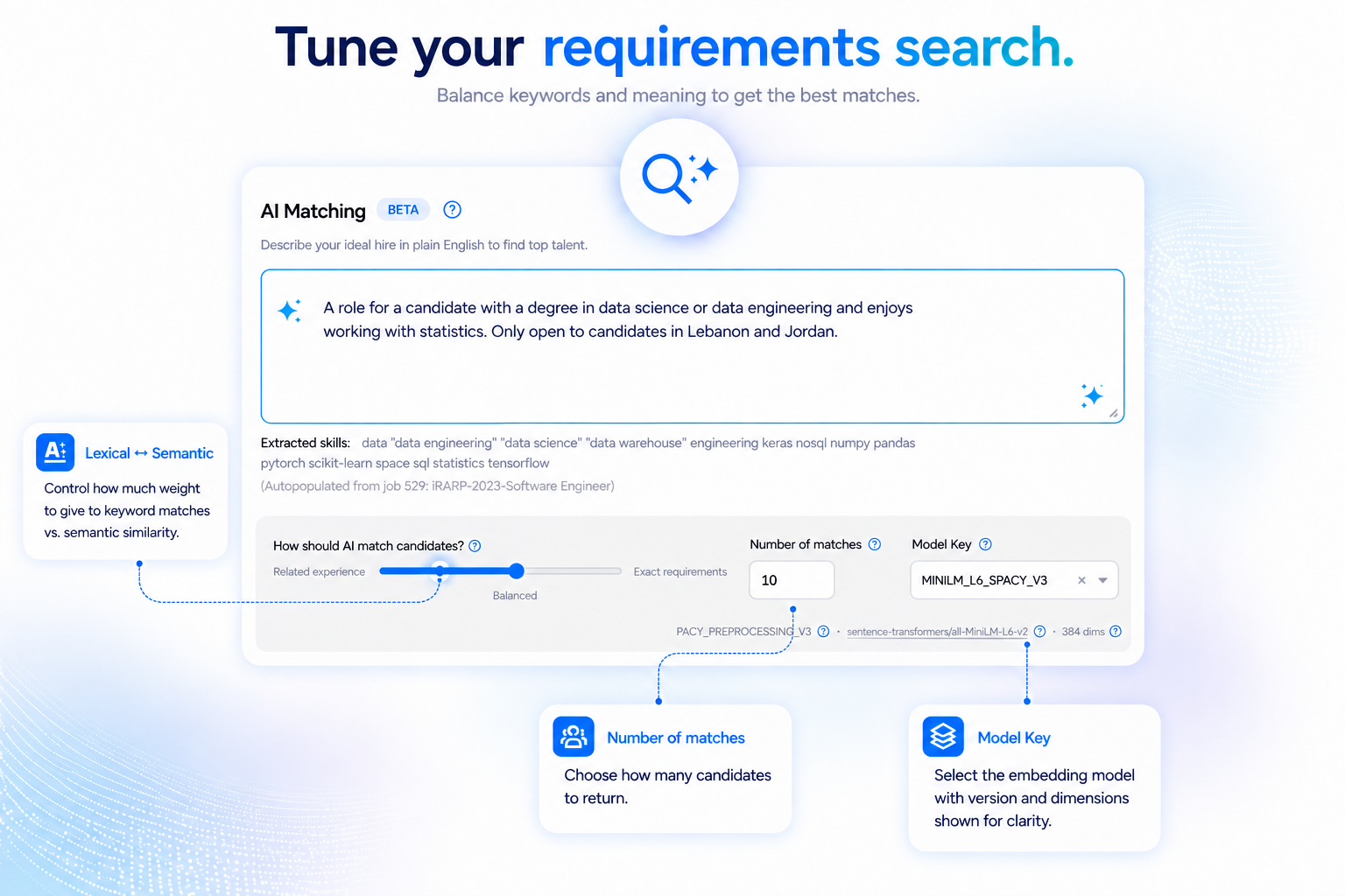 Tune your requirements search