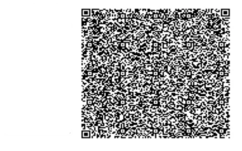 Sample refugee ID card QR code